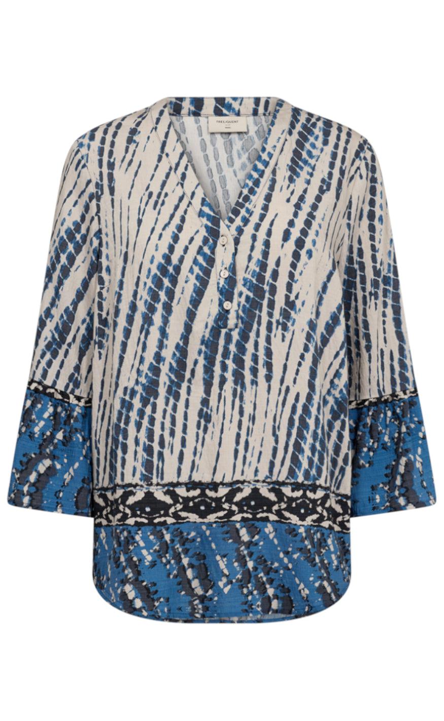 Freequent Bluse Aby Pumice Stone Ombre Blue