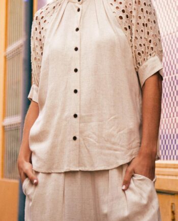 Freequent Bluse Lara Moonbeam Melange