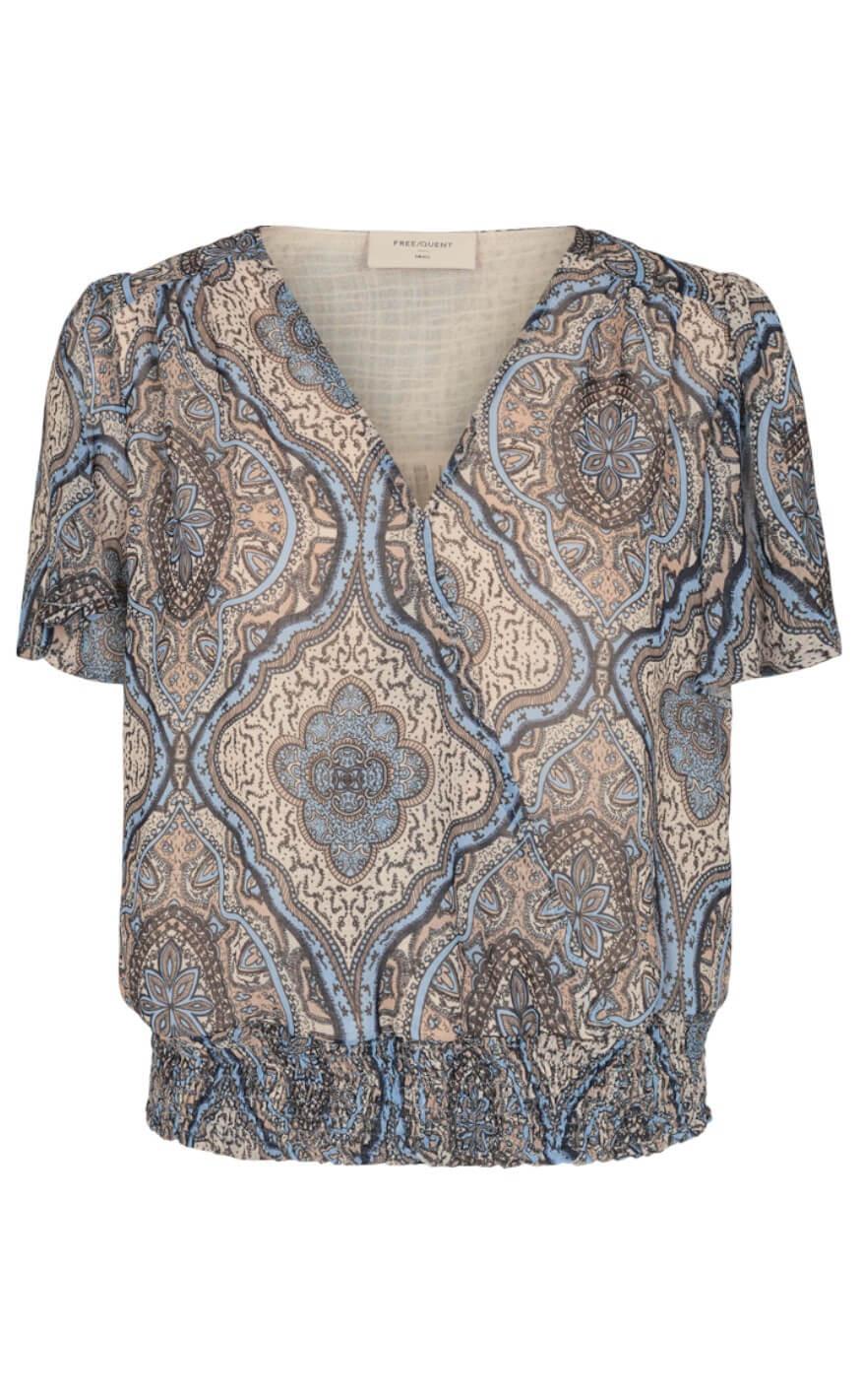 Freequent Bluse Nady Chambray Blue Mix