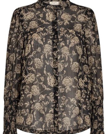 Freequent Bluse Olona Black With Walnut