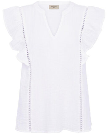 Freequent Bluse Uline Brilliant White