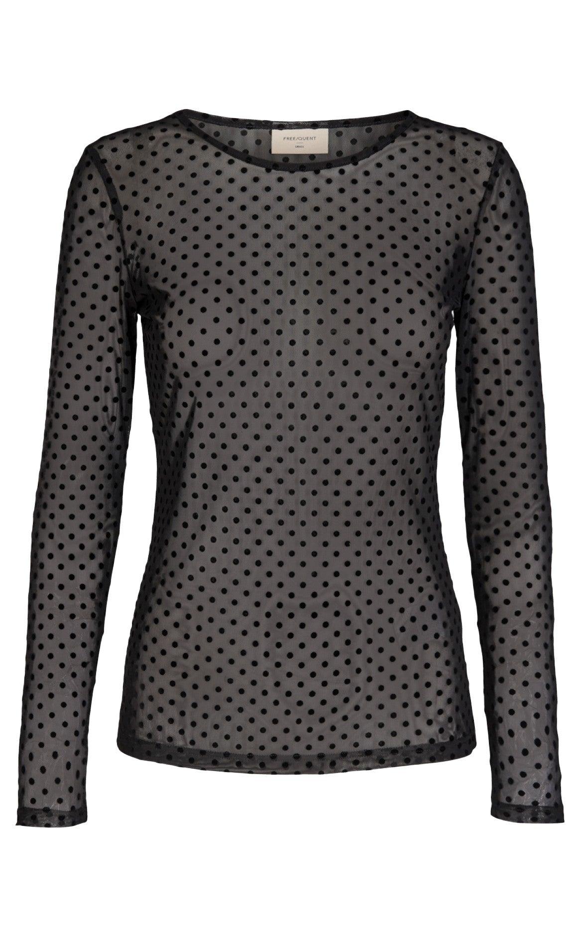 Freequent Bluse Vally Black Dot