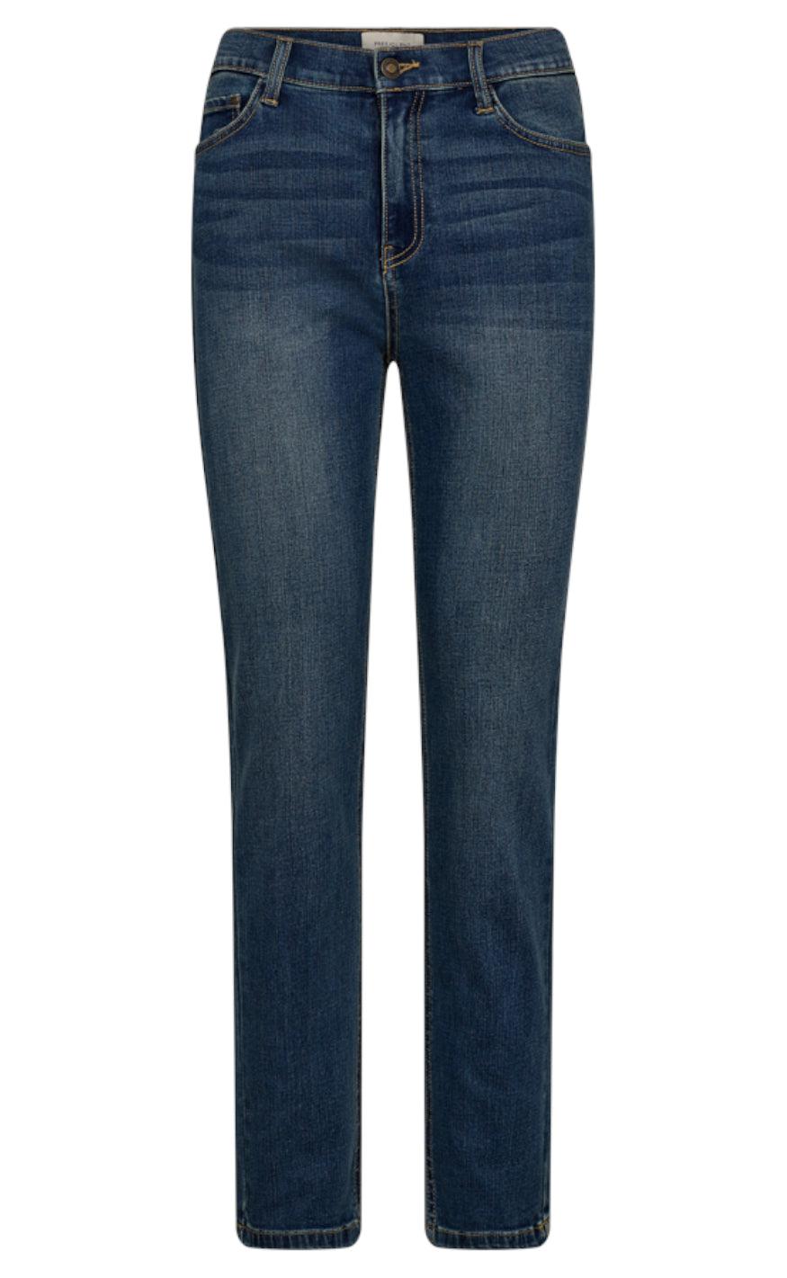 Freequent Bukser Harlow Straight Medium Blue Denim
