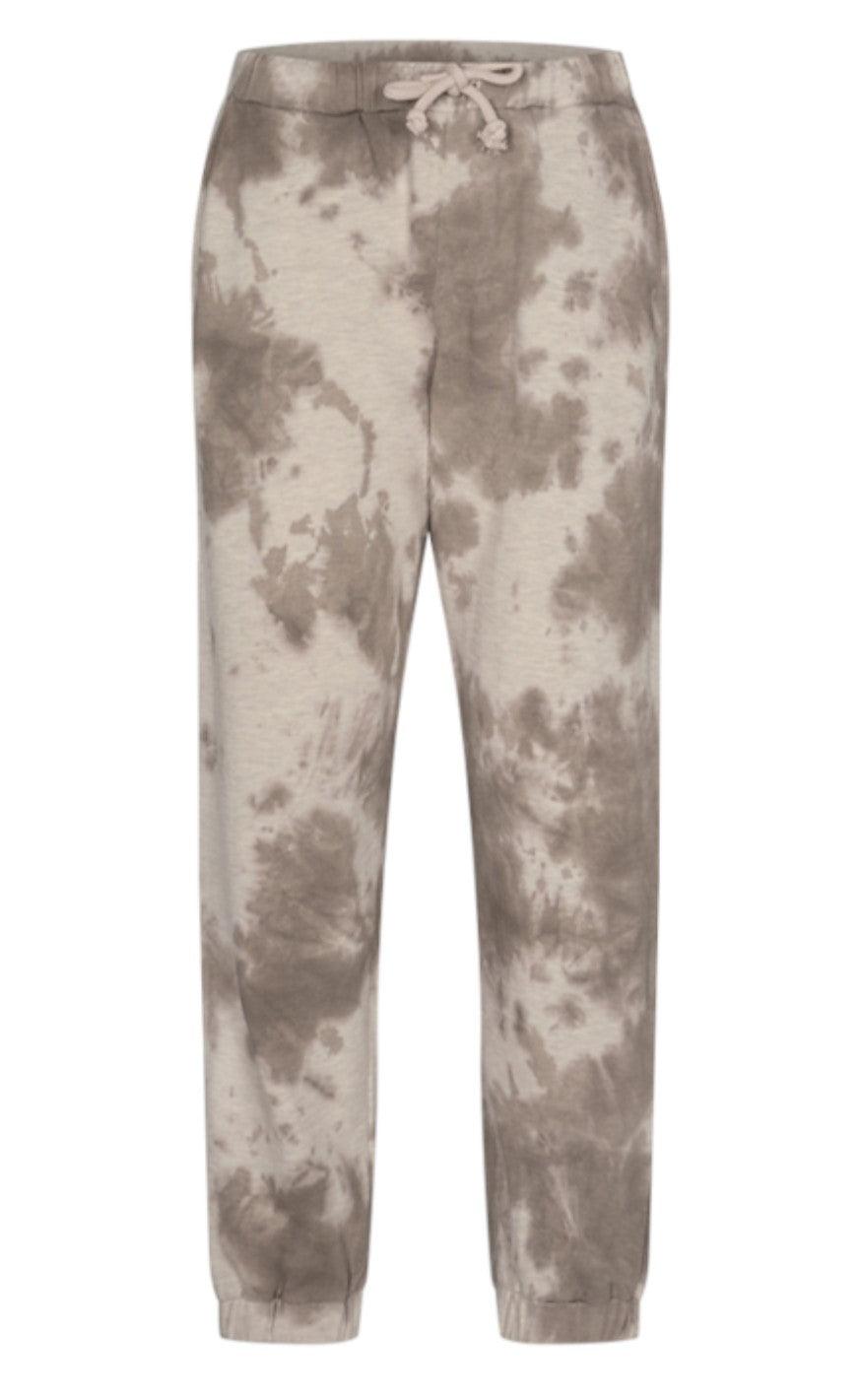 Freequent Bukser Relaxed Tiedye Silver Mink Melange