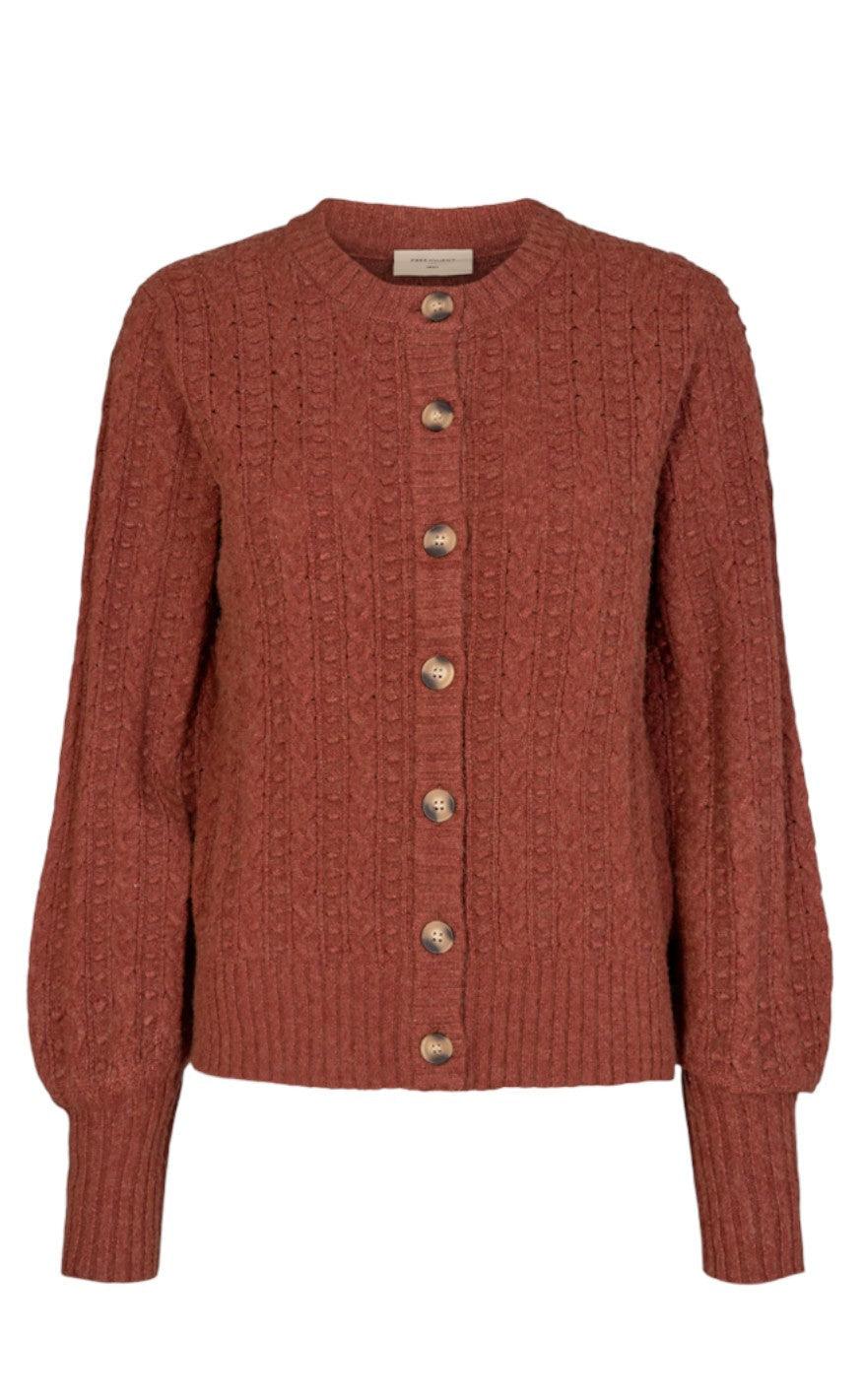 Freequent Cardigan Claura Brandy Brown Melange