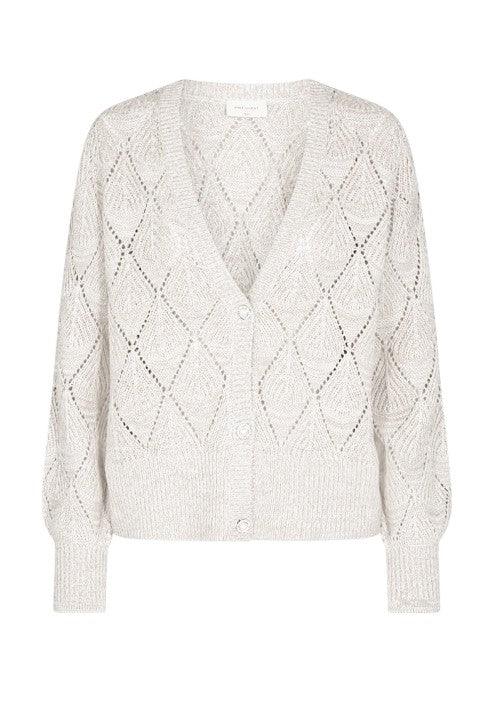 Freequent Cardigan Tina Creme Hvid