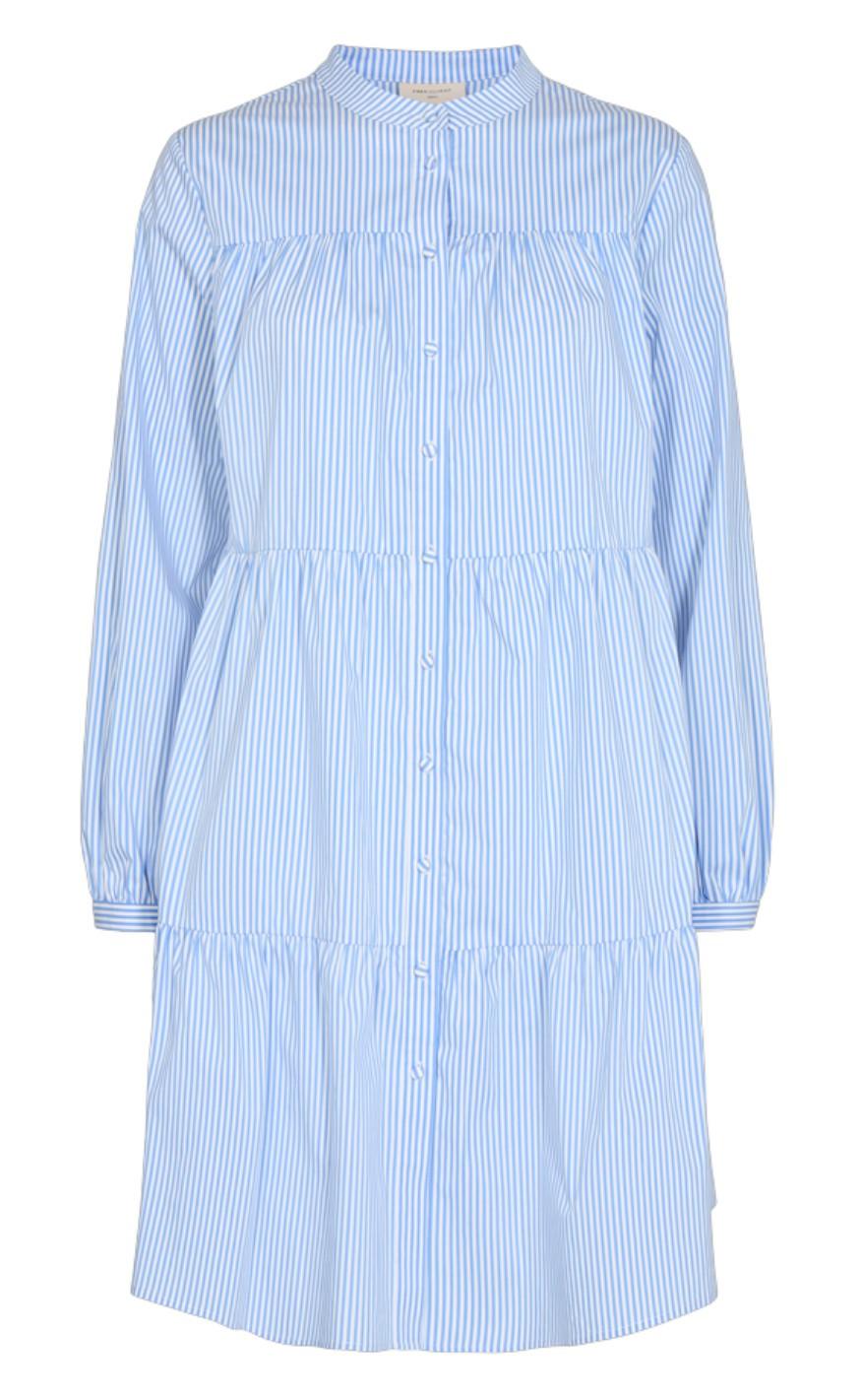 Freequent Kjole Emmeline Stripe Chambray Blue