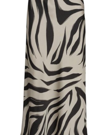 Freequent Nederdel Blosa Black    Silver Cloud