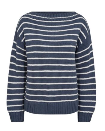 Freequent Pullover Cotla Vintage Indigo    Star Off White
