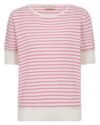Freequent Pullover Dodo Star Off-white    Fuchsia Pink