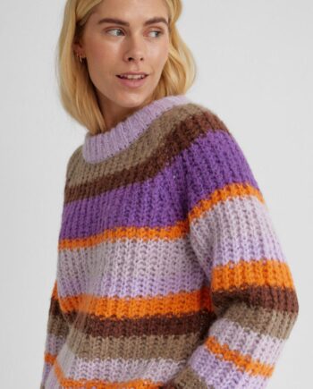 Freequent Pullover Evy Royal Lilac    Desert Taupe