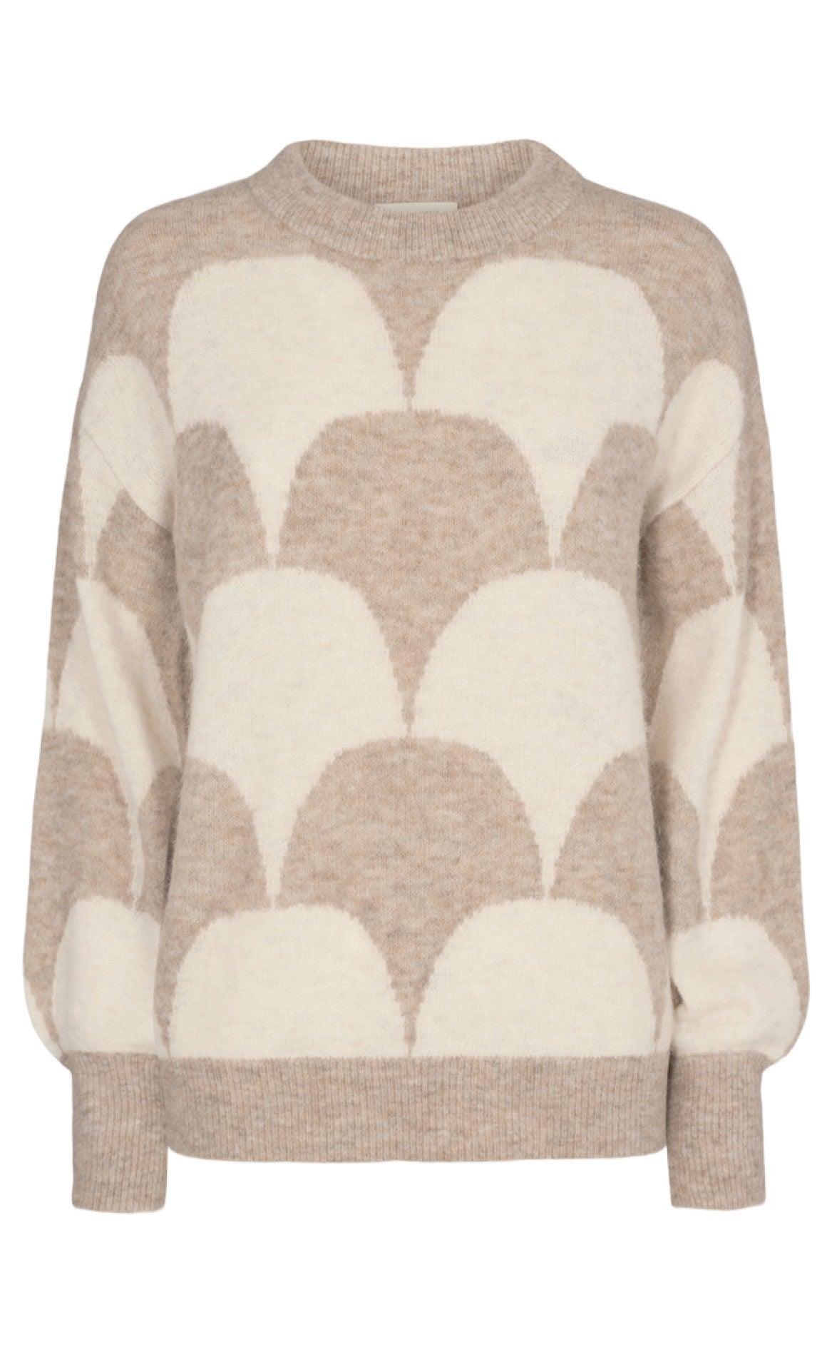 Freequent Pullover Hilla Drop Silver Mink Mix