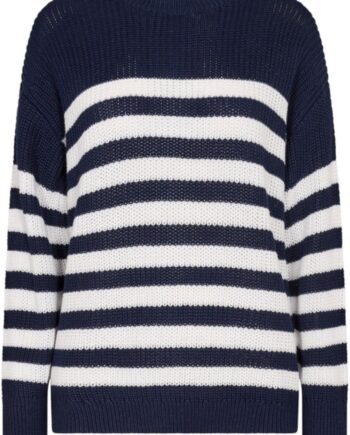 Freequent Pullover Iben Navy Blazer    Brilliant White