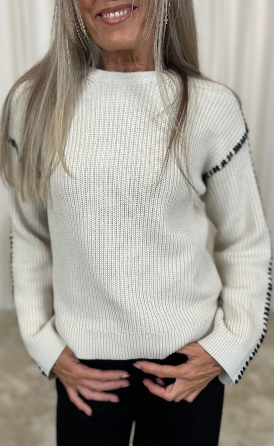 Freequent Pullover Ipen Moonbeam Black