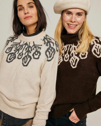 Freequent Pullover Merla Moonbeam     Dark Grey Mel