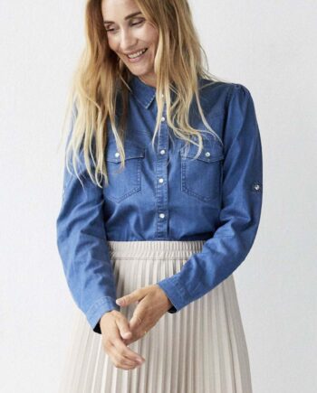 Freequent Skjorte Fia Medium Blue