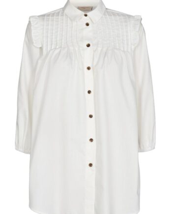 Freequent Skjorte Flynn Frill Off White