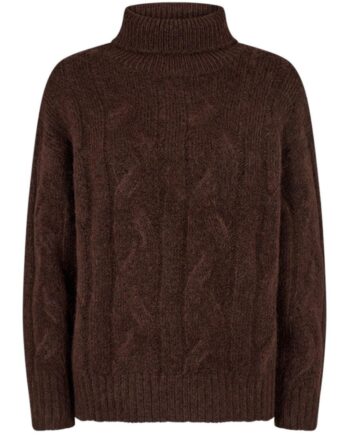 Freequent Sweater Satina Coffee Bean Melange