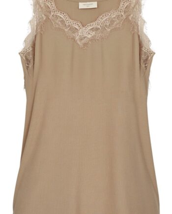 Freequent Top Bicco Rib Silver Mink
