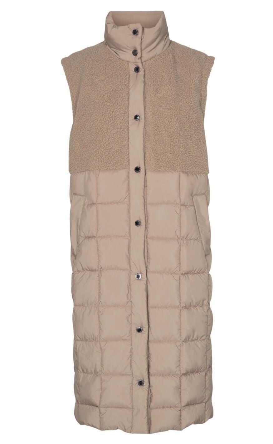 Freequent Vest Olga Teddy Silver Mink