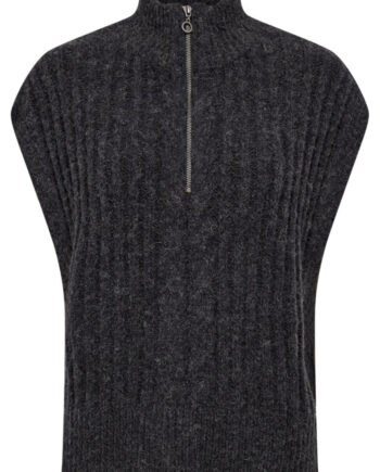 Freequent Vest Sila Dark Grey Melange