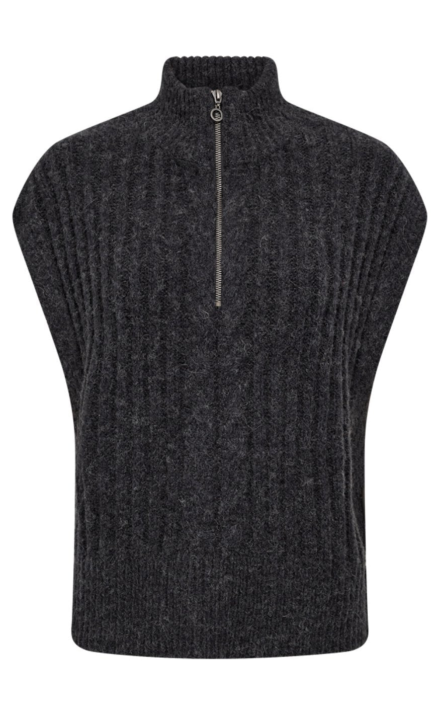 Freequent Vest Sila Dark Grey Melange