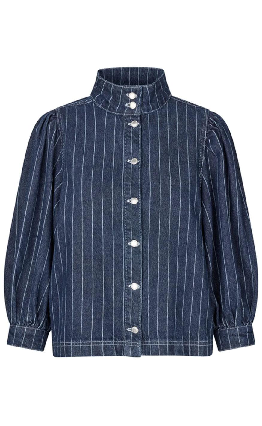 Global Funk Skjorte Nanaya- Navy Pinstripe