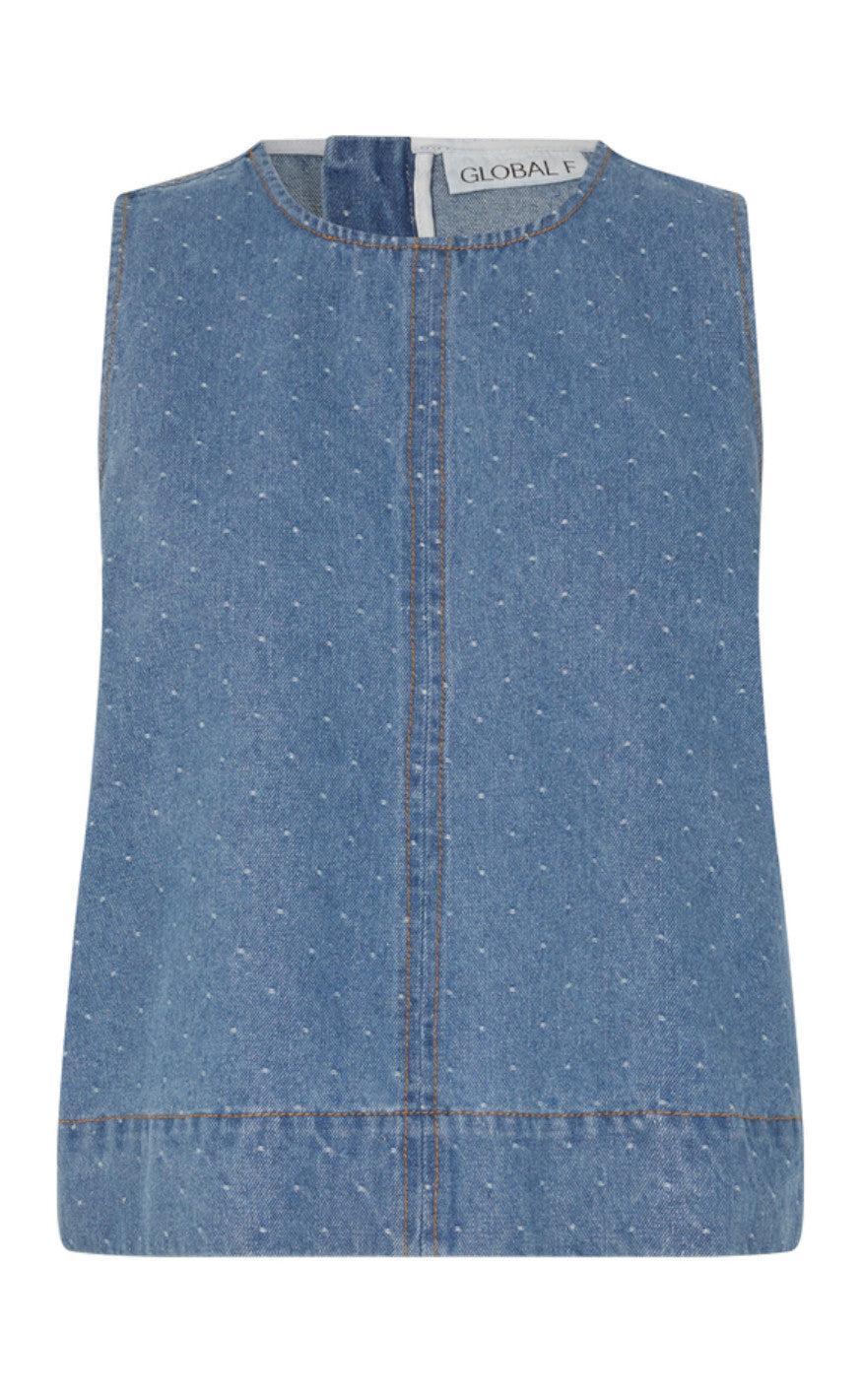 Global Funk Top Rihne- Midt Blue Dot