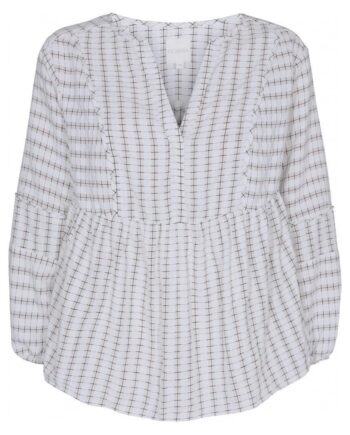 Gossia Bluse Kaia White Black Checks