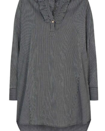 Gossia Kjole Emeria Tunica Black Grey Stripes