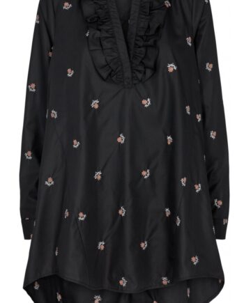 Gossia Kjole Juliana Tunica Black   Flowers