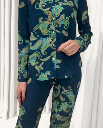 Gustav Skjorte Printed Midnight