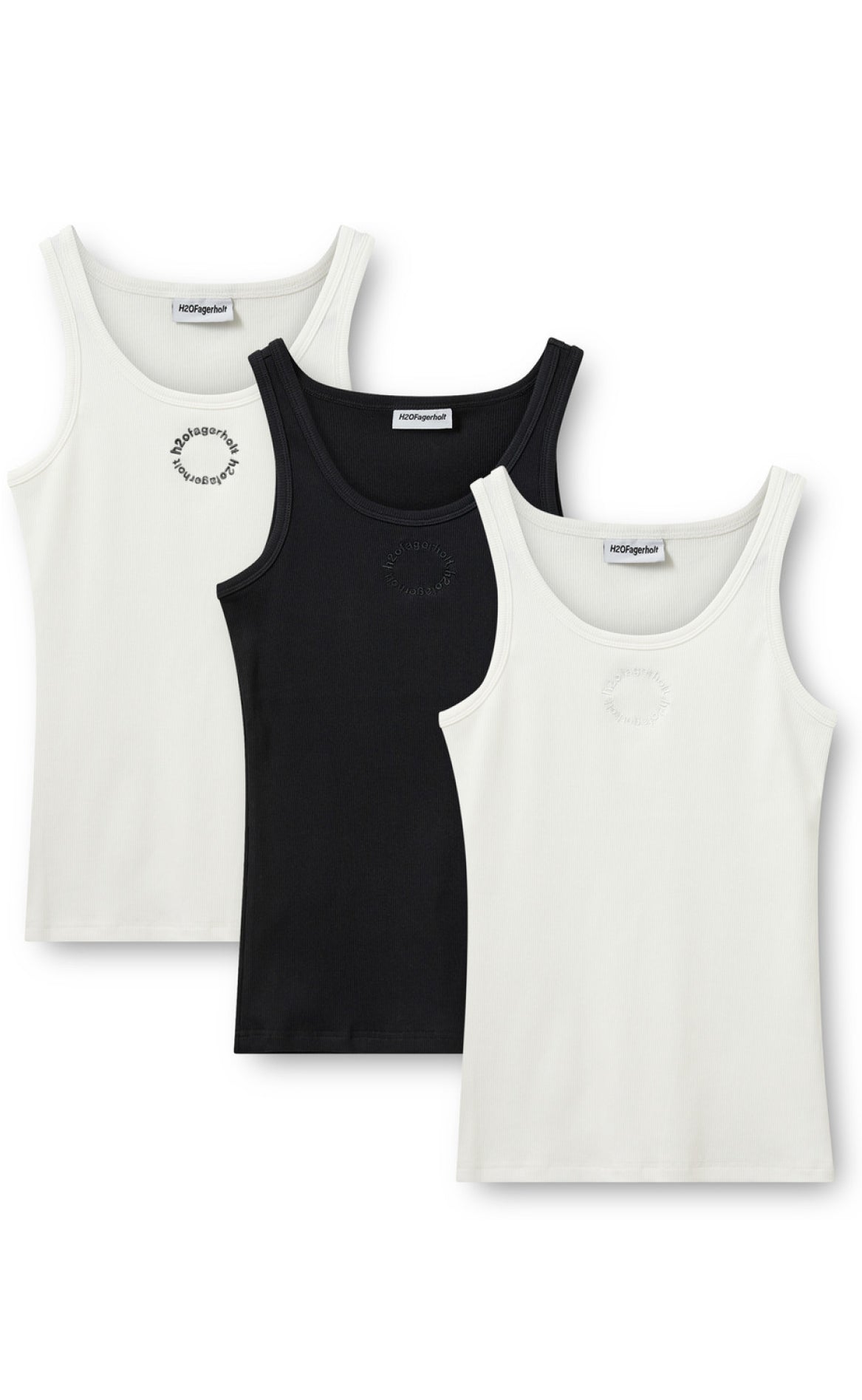 H2o Fagerholt Top Pack Tank Top White Black