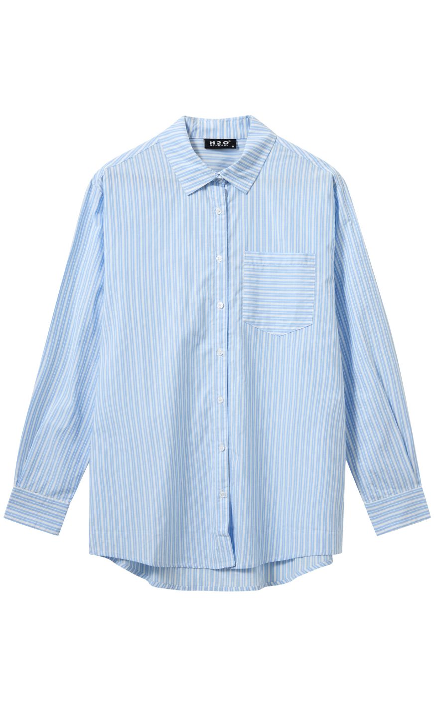 H2o Skjorte Rønne Essential Light Blue White