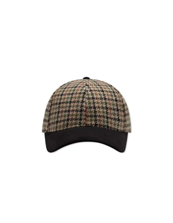 Houndsthooth Wool Cap