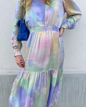 Hunkøn Kjole Luna Long Dress Fade Art Print