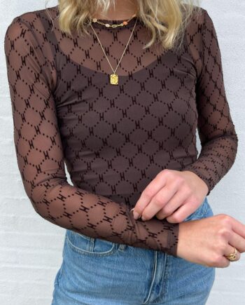 Hype The Detail Bluse Mesh Brown