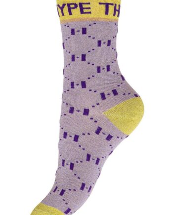 Hype The Detail Glitter Sock Purple Lime