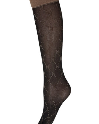 Hype The Detail Strømper Knee High Logo Black   Brown