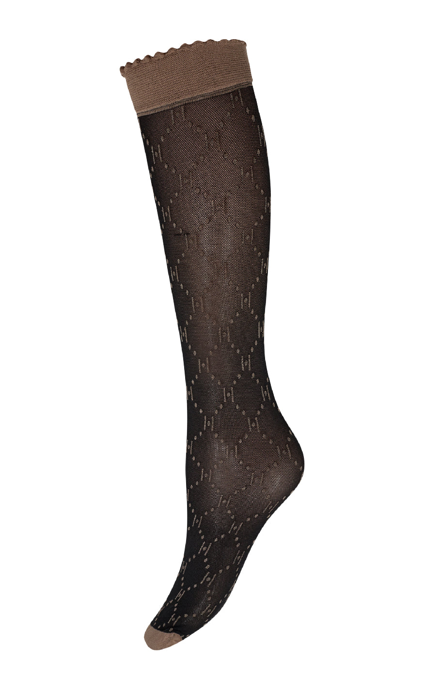 Hype The Detail Strømper Knee High Logo Black Brown