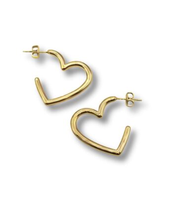 Ikke Aktiver  Smykkeli Copenhagen øreringe Hisa Heart Gold Colour