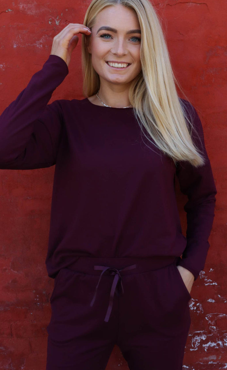 Liberte Bluse Alma Fleece Bordeaux
