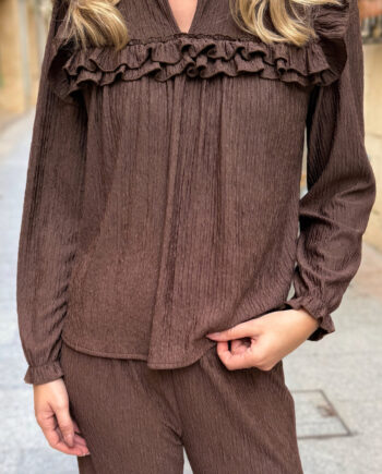 Liberte Bluse Anni Frill Brown Mocca