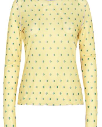 Liberte Bluse Mesh Lavender Green Yellow Dot