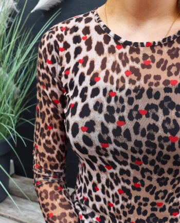 Liberte Bluse Mesh  Lux Leo Red Heart