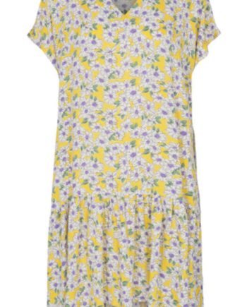 Liberte Kjole Signe Yellow Flower