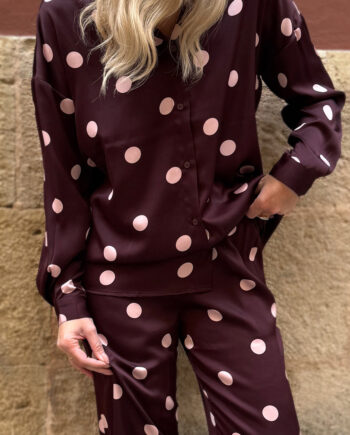 Liberte Skjorte Dotti Plum Rose Big Dot
