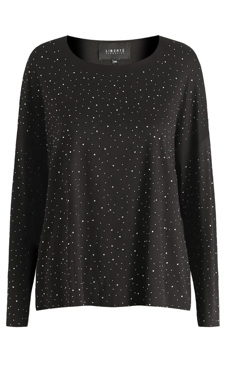 Liberte Top Alma Ls Black Simili