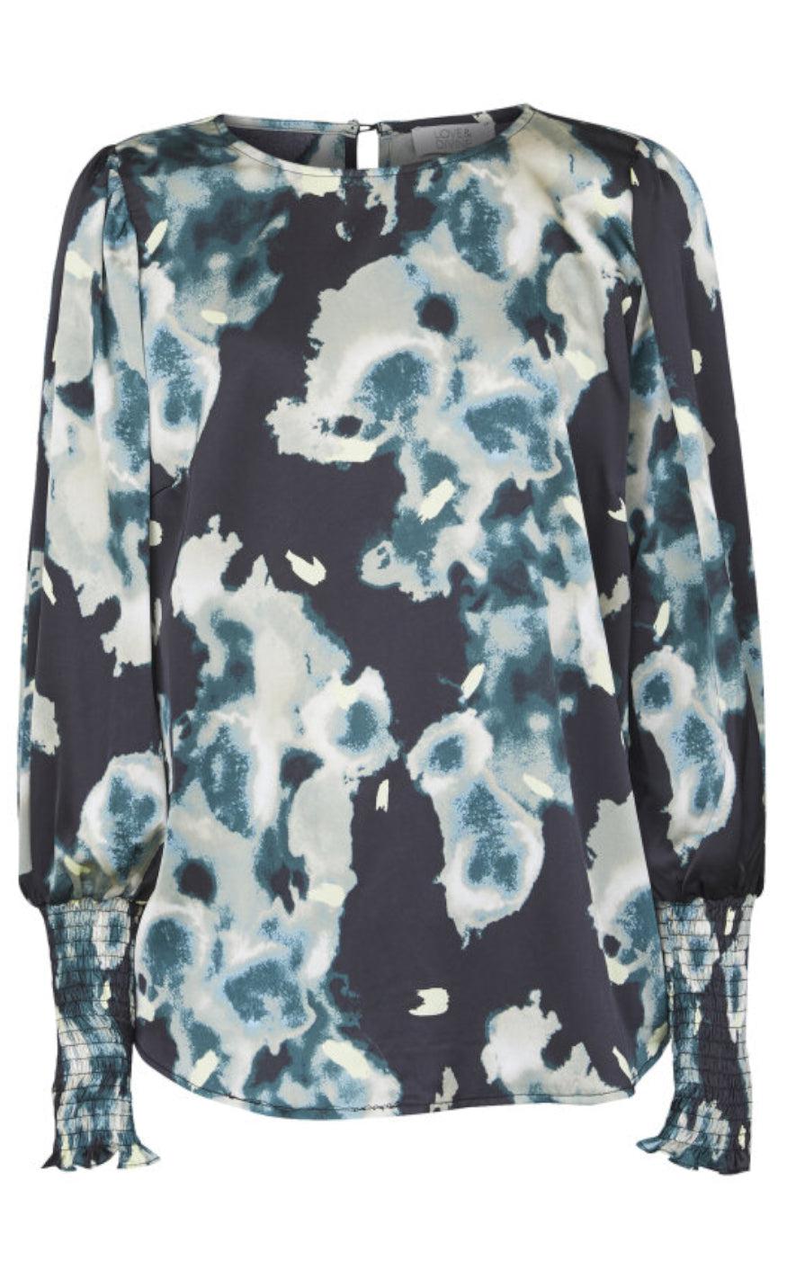 Love Divine Bluse Love738-16 Black Pine