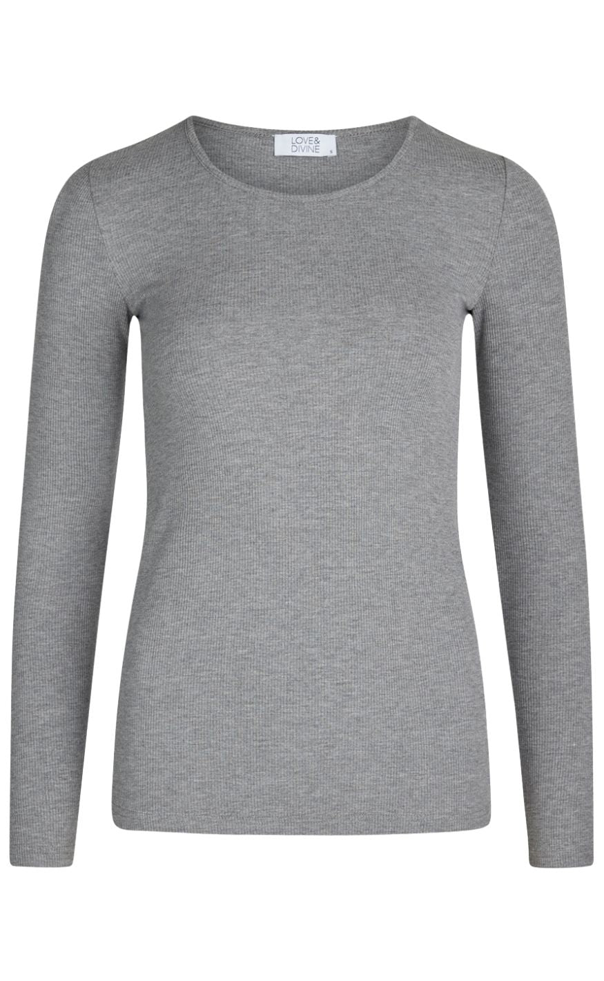 Love Divine Bluse Love660-11 Grey Mel